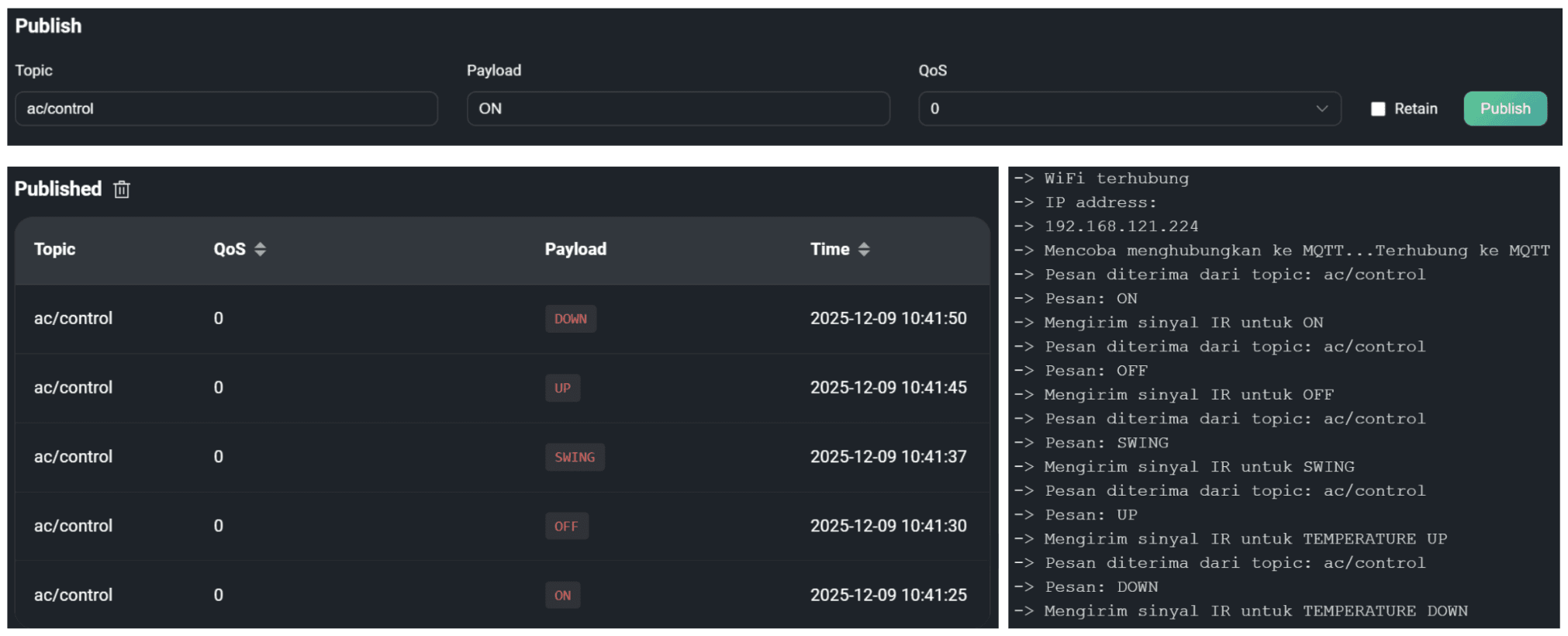 IoT-Based Remote AC Controller – screenshot 3