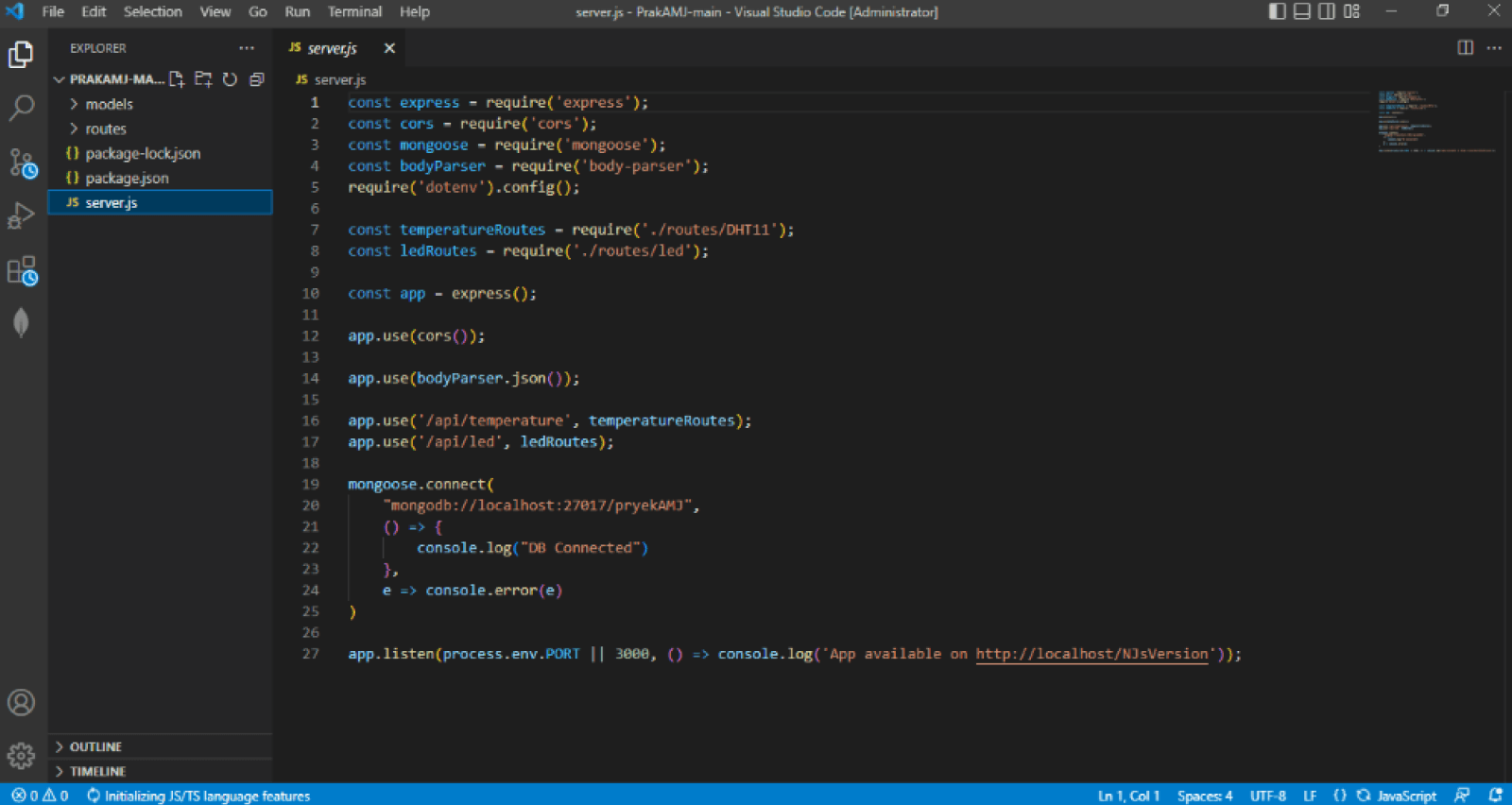 REST API Temperature Monitoring via Nginx – screenshot 4