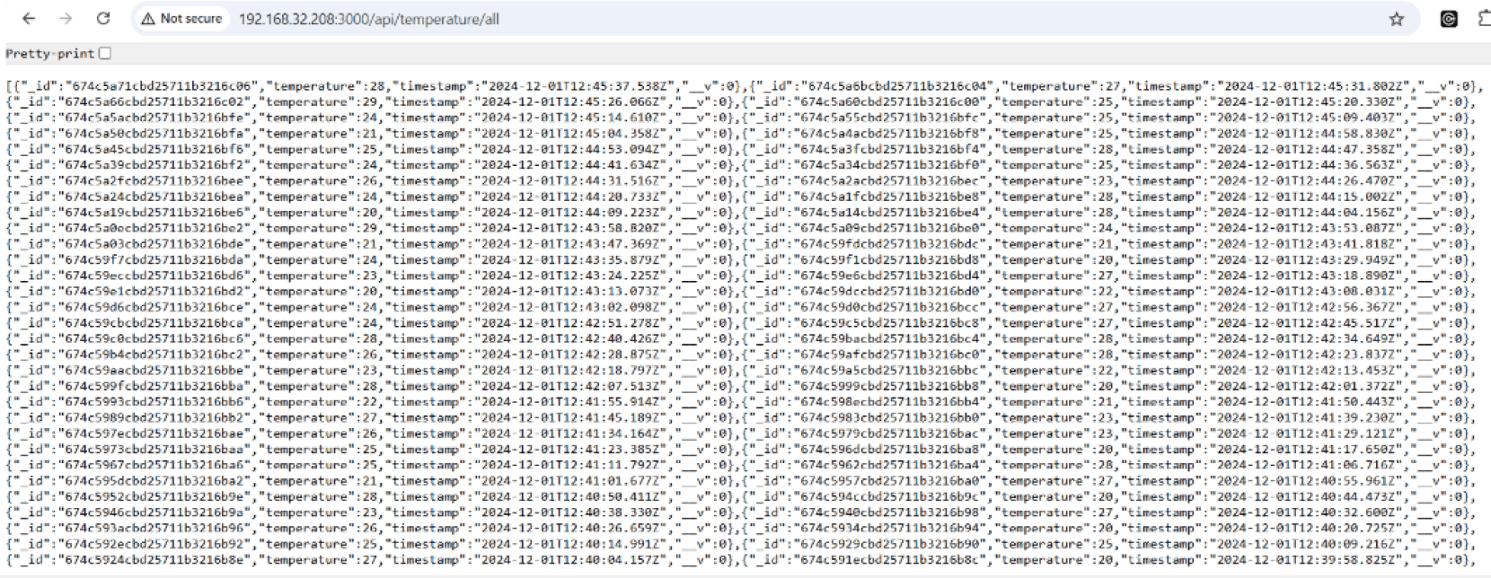 REST API Temperature Monitoring via Nginx – screenshot 5